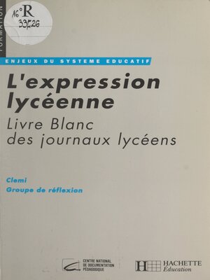 cover image of L'expression lycéenne
